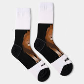 Brave Leeuw met King Tekst Gedrukt Stijlvolle look Sokken (Rechts)