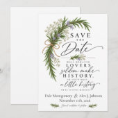 Brave Liefhebbers Moderne Botanische Save The Date (Voorkant / Achterkant)