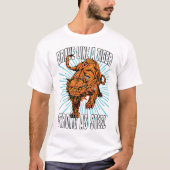 Brave Like A Tiger voor witte kleur T-shirt (Voorkant)