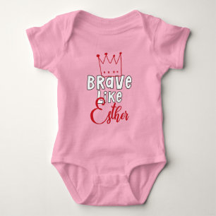 Brave like Esther - Inspirerende joodse Purim Art Romper