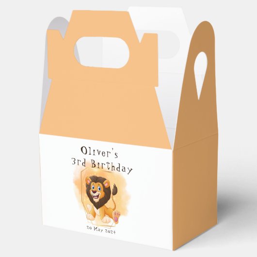 Brave Lion Verjaardagsfeestje Bord Bedankdoosjes (Geopend)