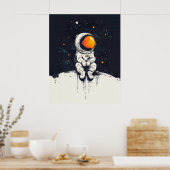 Brave Little Astronaut Poster (Keuken)
