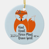 Brave Little Fox Keramisch Ornament (Voorkant)