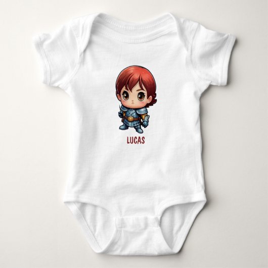 Brave Little Knight Baby Bodysuit (Voorkant)