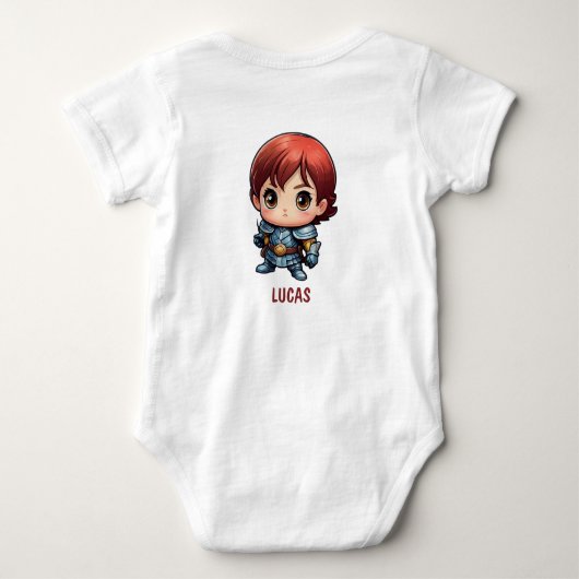 Brave Little Knight Baby Bodysuit (Achterkant)