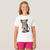 Brave Little Lion Cub Kinder T-shirt (Voorkant volledig)