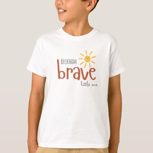 Brave little one Kinder T-Shirt leuke zomerzon (Voorkant)