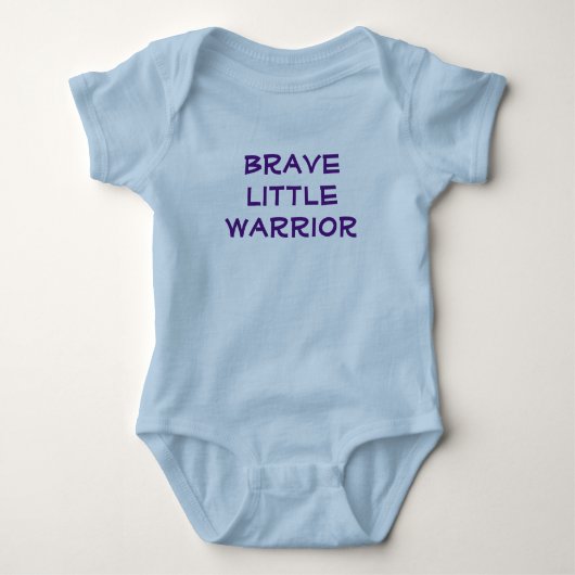 Brave Little Warrior Fighter Baby Boy Romper (Voorkant)