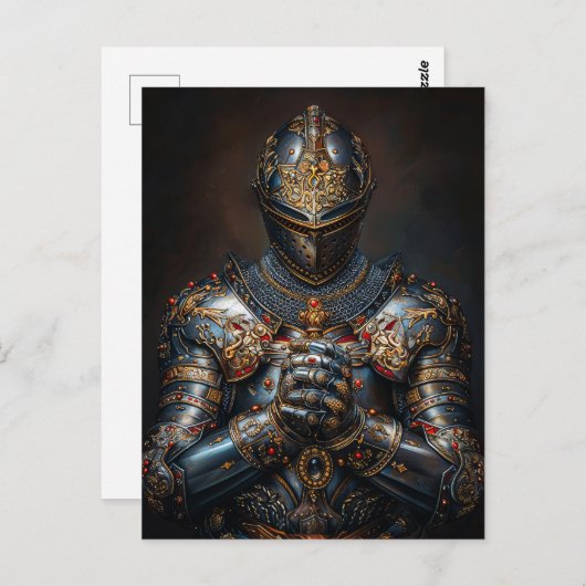 Brave Medieval Knight Briefkaart (Voorkant / Achterkant)