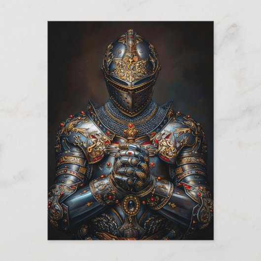 Brave Medieval Knight Briefkaart (Voorkant)