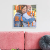 Brave Name met Heart Photo Canvas Afdruk (Insitu (Woonkamer))