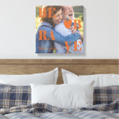Brave Name met Heart Photo Canvas Afdruk (Insitu (Slaapkamer))