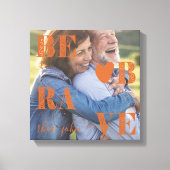 Brave Name met Heart Photo Canvas Afdruk (Voorkant)