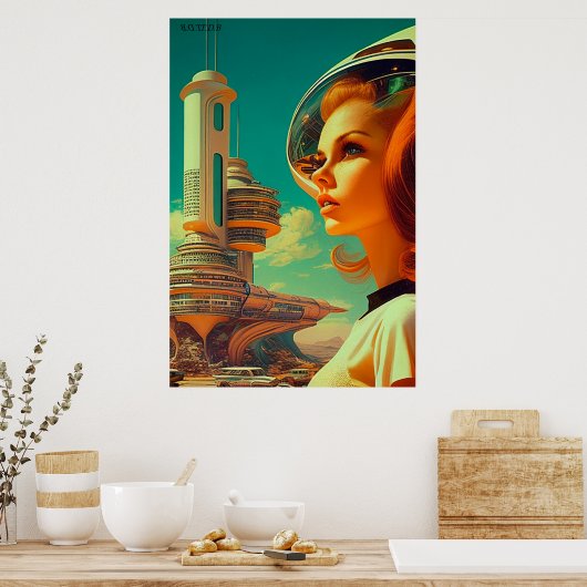 Brave New Day - (met tekentafel Logo) Poster (Keuken)