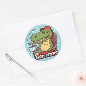 Brave patiënt Crocodail Ronde Sticker (Envelop)