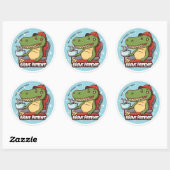 Brave patiënt Crocodail Ronde Sticker (Vel)
