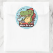 Brave patiënt Crocodail Ronde Sticker (Tas)