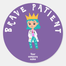 Brave Patiënt sticker - op maat gesneden firmanaam