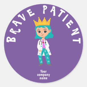 Brave Patiënt sticker - op maat gesneden firmanaam
