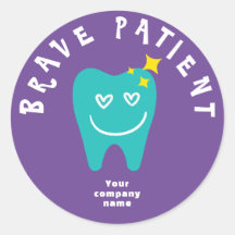 Brave Patiënt sticker - tandarts aangepaste naam