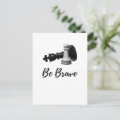Brave Pawn Chess Briefkaart (Staand voorkant)