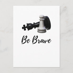 Brave Pawn Chess Briefkaart