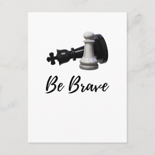 Brave Pawn Chess Briefkaart (Voorkant)