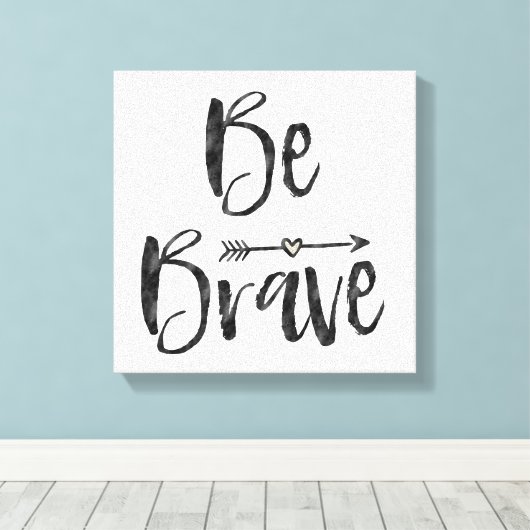 Brave Pijl met hart Canvas Afdruk (Insitu (Houten vloer))
