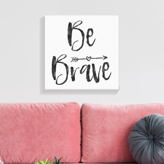Brave Pijl met hart Canvas Afdruk (Insitu (Woonkamer))