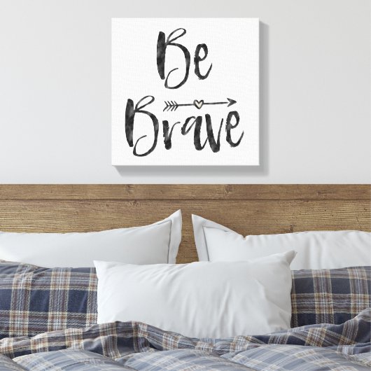 Brave Pijl met hart Canvas Afdruk (Insitu (Slaapkamer))