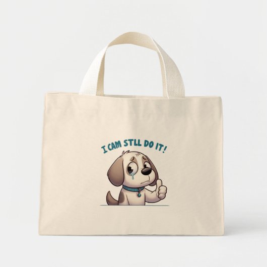 Brave Pup Mini Tote Bag (Voorkant)