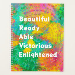 BRAVE Rainbow Tie Dye Boho Planner