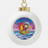 Brave sailor keramische bal ornament (Voorkant)