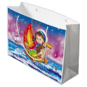 Brave sailor large cadeautasje (Achterkant Gekanteld)