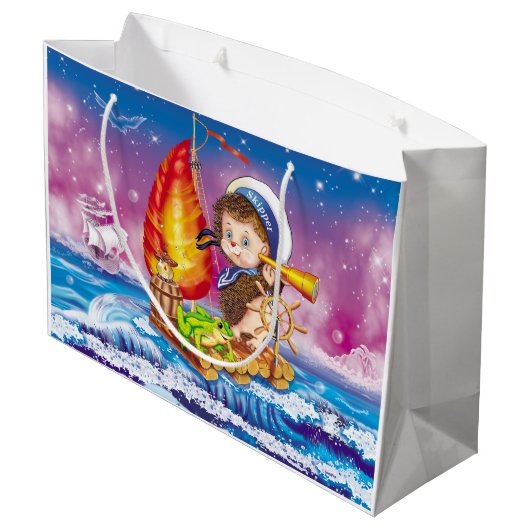 Brave sailor large cadeautasje (Achterkant Gekanteld)