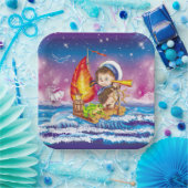 Brave sailor papieren bordje (Feest)