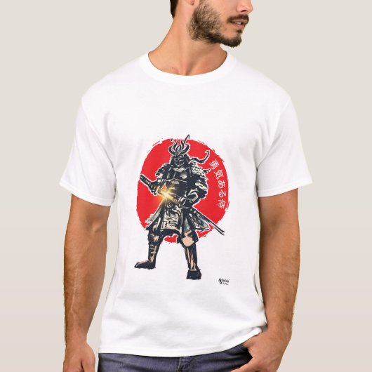 Brave Samurai White T-shirt (Voorkant)