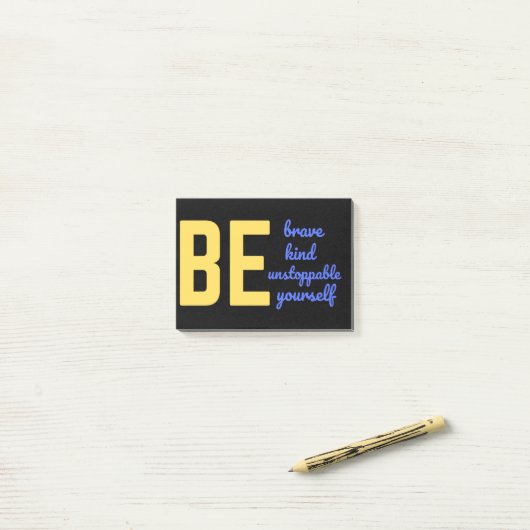 BRAVE SOORT ONOPGESLAAGD UZELF POST-IT® NOTES (Op bureau)