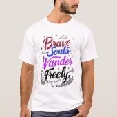 Brave Souls Wonder Vrij Retro T-shirt (Voorkant)