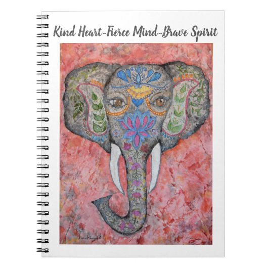 Brave Spirit Elephant Art Spiral notebook Notitieboek (Voorkant)