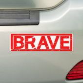 Brave Stamp Bumpersticker (Op auto)