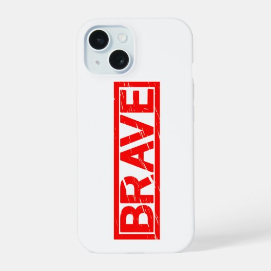Brave Stamp iPhone 15 Case (Achterkant)
