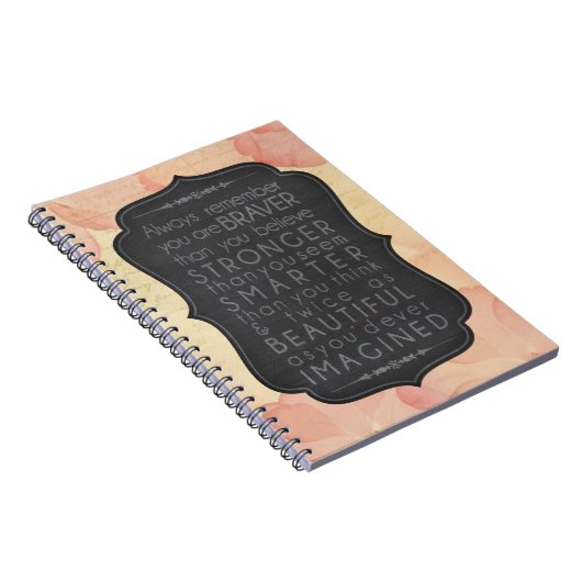 Brave, Sterk, Slim en Schitterend Notitieboek (Rechterzijde)