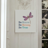 Brave Sterk True Dragonfly Word Art Poster