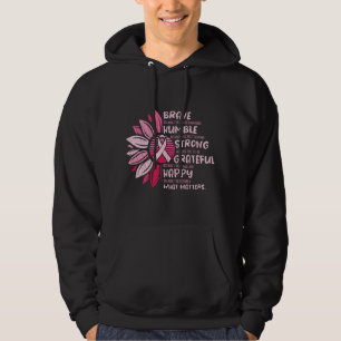 Brave Sterke Grateful Breast Cancer Awareness Hoodie