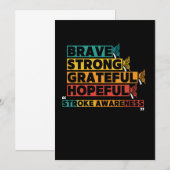 Brave sterke hoopvolle beroerte bewustzijn kaart (Voorkant / Achterkant)