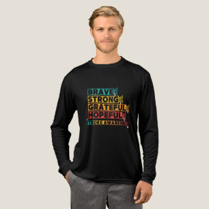 Brave sterke hoopvolle beroerte bewustzijn Tri-Blend shirt