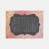 Brave, sterke, slimme en mooie inspiratie fleece deken (Voorkant (Horizontaal))