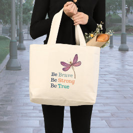 Brave Sterke True Dragonfly Grote Tote Bag