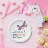 Brave Sterke True Dragonfly Papieren Bordje (Feest)